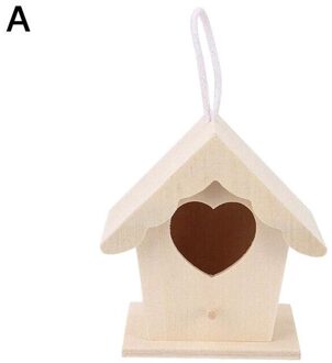 Hout Outdoor Vogel Birdhouse Bird Doos Handgemaakte Houten Yard Ambachten Producten Opknoping Outdoor Huisdier Doos Vogelhuisje Tuin A3U1
