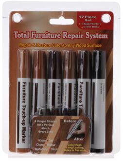 Hout Reparatie Systeem Kit Filler Sticks Touch Up Marker Meubilair Scratch Fix K9FA