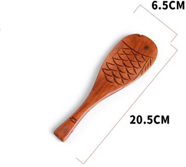Hout Rijst Paddle Rijst Opscheplepel Keuken Houten Rijst Spatel Te Reinigen Rijst Scoop Vis Vormige Houten lepel