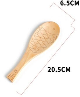 Hout Rijst Paddle Rijst Opscheplepel Keuken Houten Rijst Spatel Te Reinigen Rijst Scoop Vis Vormige Houten lepel