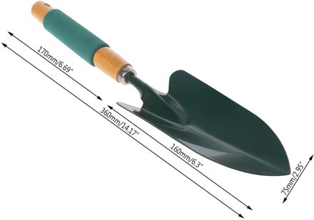 Hout & Spons Grip Metalen Schop Troffel Tuin Yard Handje Home Gazon Zaad Plant 35ED