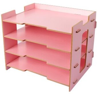 Hout Tijdschrift Houder Eco Vriendelijke Bestand Houder Bureau Benodigdheden Organisator Bestandsmap Rekken Opbergdoos Tijdschrift Organisatoren Kantoor roze