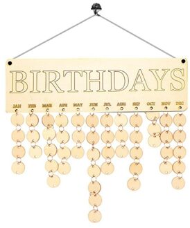 Hout Verjaardag Herinnering Board Berken Ply Plaque Aanmelden Diy Kalender Accessoires Haak Speciale Data Planner Boord Opknoping Deco 2019d7