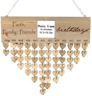 Hout Verjaardag Herinnering Board Plaque Aanmelden Diy Kalender Fotolijst Message Board Kerst Decoraties Voor Huis Новый Год 20