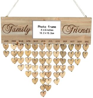 Hout Verjaardag Herinnering Board Plaque Aanmelden Diy Kalender Fotolijst Message Board Kerst Decoraties Voor Huis Новый Год 20