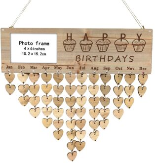 Hout Verjaardag Herinnering Board Plaque Aanmelden Diy Kalender Fotolijst Message Board Kerst Decoraties Voor Huis Новый Год 20