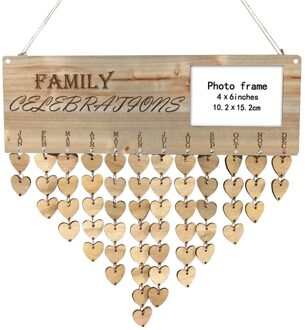 Hout Verjaardag Herinnering Board Plaque Aanmelden Diy Kalender Fotolijst Message Board Kerst Decoraties Voor Huis Новый Год 20