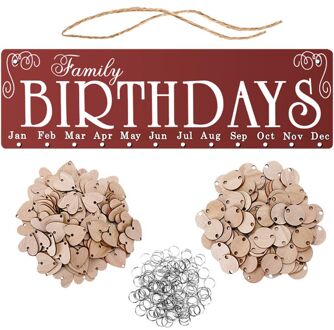 Hout Verjaardag Herinnering Board Ply Plaque Aanmelden Familie DIY Kalender Home Decor Speciale Data Herinnering Board A4