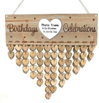 Hout Verjaardag Herinnering Boards Ply Plaque Aanmelden Familie Diy Kalender Woondecoratie Speciale Data Herinnering Board