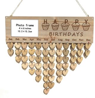 Hout Verjaardag Herinnering Boards Ply Plaque Aanmelden Familie Diy Kalender Woondecoratie Speciale Data Herinnering Board