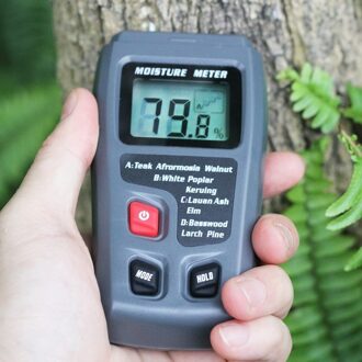 Hout Vochtmeter Hygrometer Timber Vochtige Detector Boom Dichtheid Digitale Tester Grey EMT01 Hout Vochtigheid Tester