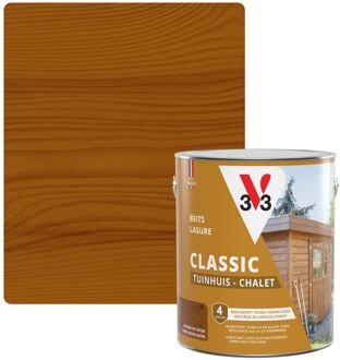 Houtbeits Tuinhuis Midden Eik Zijdeglans 2,5l