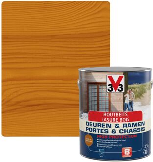 Houtbeits V33 Deuren & Ramen High Protection Lichte Eik Zijdeglans 2,5l