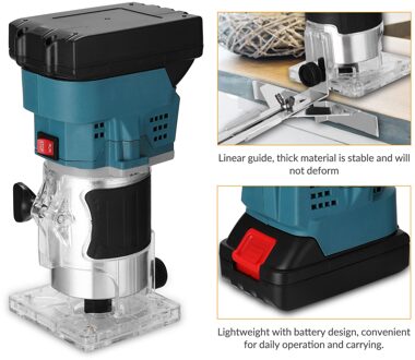 Houtbewerking Elektrische Trimmer Hout Frezen Graveren Steken Trimmen Machine Hand Carving Machine Hout Router Met Batterij EU plug