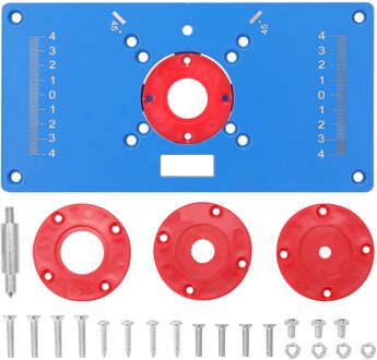 Houtbewerking Graveermachine Flip Board Frezen Steken Tool Trimmen Houtbewerking Tool Router Tafel Insert Plaat Met 4 Ringen