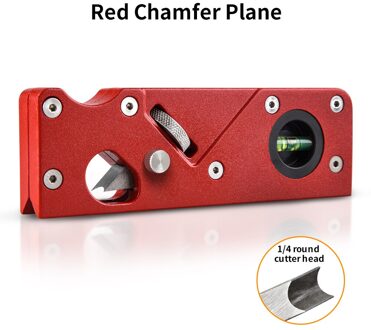 Houtbewerking Hand Schouder Vliegtuig Met Metalen-Gipsplaat Rand Schaven Quick Edge Trimmen Houten Beitel Vliegtuig Gereedschap rood zonder Backer