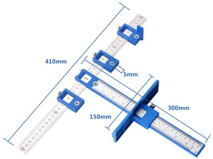 Houtbewerking Pocket Gat Jig Zelfcentrerend Verticale Doweling Jig Boor Gids Voor Locator Perforator Timmerwerk Houtbewerking Tool blauw