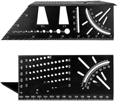 Houtbewerking Scriber Aluminium Mark Lijn Gauge Zwaluwstaart Maker Template Guide Tool Vierkante Hoek Heerser Kraspen Carpenter Tool A Aluminum alloy