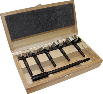 Houtboorset | 6-delig | d. 35,40,50,60,68 mm + verlengstuk | 1 stuk - 031BS0006K01 031BS0006K01