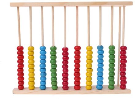 Houten 10 Rij Abacus Tellen Kleurrijke Kralen Wiskunde Leren Educatief Kid Speelgoed