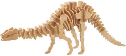 Houten 3D puzzel apatosaurus/langnek dinosaurus 38 cm - 3D puzzels