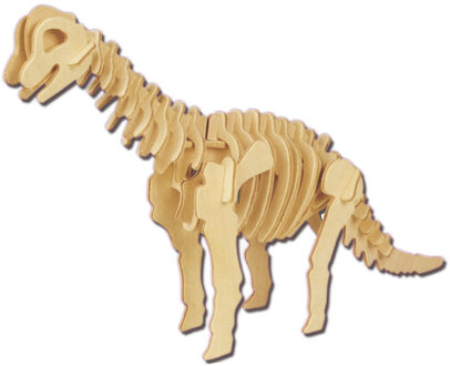 Houten 3D puzzel brachiosaurus dinosaurus 23 cm