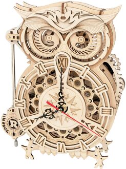 Houten 3d Puzzel Model Educatief Speelgoed Diy Uil Klok Is Zeer Moeilijk Voor Volwassen Promotionele Producten