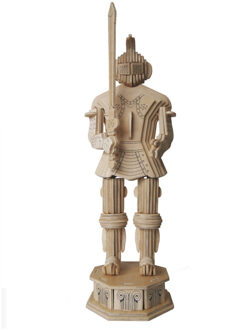 Houten 3D puzzel ridder 23 cm