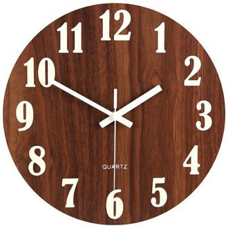 Houten 3D Wandklok Modern Lichtgevende Nummer Opknoping Klokken Rustige Gloeiende In Dark Woonkamer Decoratie Muur Horloge Stille 2
