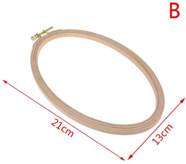 Houten Bamboe Borduurwerk Frame Ovale Borduren Hoop Ring Kruissteek Machine Diy Needlecraft Huishoudelijke Naaien Gereedschap