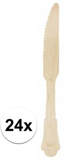 Houten bestek messen 24 stuks