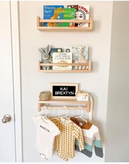 Houten Boekenkast Kind Baby Meisje Jongen Kamer Decoratieve Organizer Wandplank Rack Houten Boekenkast Boekenrek 3 Pcs 50 cm