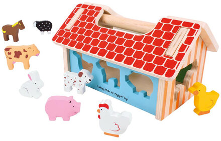 Houten Boerderij Vorm Sorteerbox