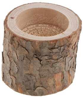 Houten Boomstronk Thee Licht Houder Kandelaar Voor Thuis Bruiloft Decoratie 5 Cm
