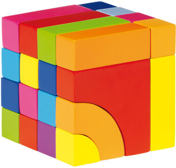 Houten Bouwblokken En Puzzel 24-delig