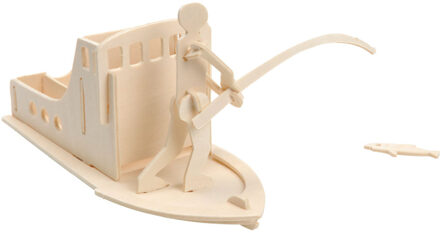 Houten bouwpakket pennenbakje - vissen