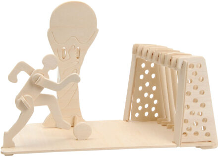 Houten bouwpakket pennenbakje - voetbal