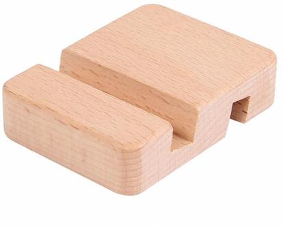 Houten Bureau Stand Mobiele Telefoon Houder Smartphone Standhouder Voor Iphone Voor Xiaomi Voor Samsung Car Mount Stand Tablet houder dubbele slot