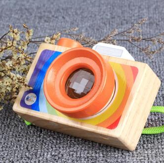 Houten Caleidoscoop Camera Speelgoed Magic Veranderlijke Verstelbare Fancy Gekleurde Wereld Speelgoed Voor Kinderen Autisme Kid Puzzel Speelgoed Sling