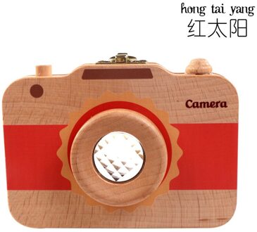 Houten Camera Melktanden Besparen Opbergdoos Kleurrijke Camera Tanden Ya Wu Bescherming Collectebus Lanugo Opslag Y camera baby Teeth doos rood zon Chinese Adhesive papier