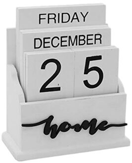 Houten Clamshell Bureau Blok Kalender Permanente Houten Bureau Kalender Week Maand Datum Display Home Office Decoratie