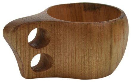 Houten Cup Primitieve Handgemaakte Natuurlijke Hout Koffie Thee Bier Sap Melk Mok Hout-Kleur F(150Ml)