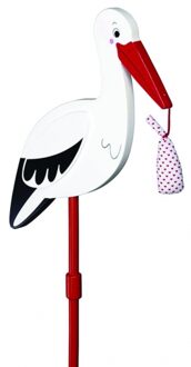 Houten decoratie speelgoed ooievaar 77 cm - Speelgoed dieren - Houten speelgoed