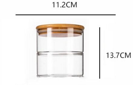 Houten Deksel Glazen Pot Verzegelde Bus Voedsel Opslag Container Voor Losse Thee Koffieboon Zout Keuken Opslag Jar Organier Fles