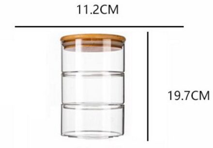 Houten Deksel Glazen Pot Verzegelde Bus Voedsel Opslag Container Voor Losse Thee Koffieboon Zout Keuken Opslag Jar Organier Fles