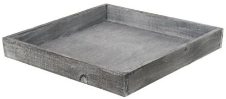 Houten dienblad /plateau - grijs - 30 cm - Woondecoratie - kaarsenplateau - decoratiedienblad