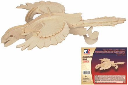 Houten dieren 3d puzzel Archaeopteryx dinosaurus bouwpakket 28 cm