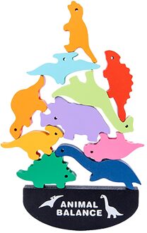 Houten Dieren Balans Training Puzzel Spel Speelgoed Kit Educatief Voorschoolse Speelgoed Bouw Speelgoed Kinderen Baby Puzzel Spel Speelgoed Licht Geel