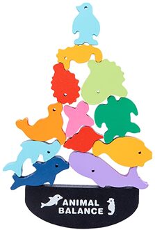 Houten Dieren Balans Training Puzzel Spel Speelgoed Kit Educatief Voorschoolse Speelgoed Bouw Speelgoed Kinderen Baby Puzzel Spel Speelgoed Licht Groen