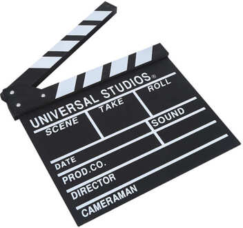 Houten Directeur Scene Clapperboard Tv Movie Clapperboard Film Cut Prop 30X27Cm